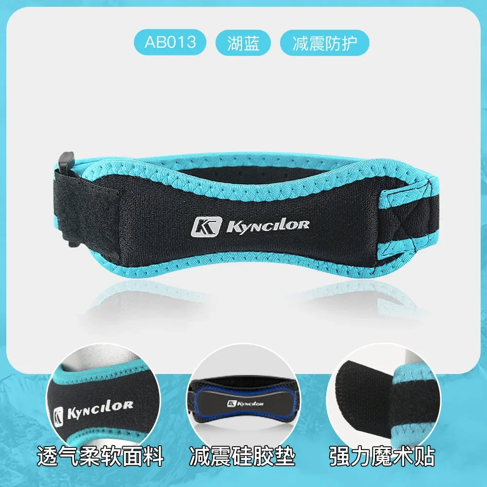 Adjustable Patella Tendon Knee Strap | Silicone Support Band for Running, Cycling, Gym, and Sports