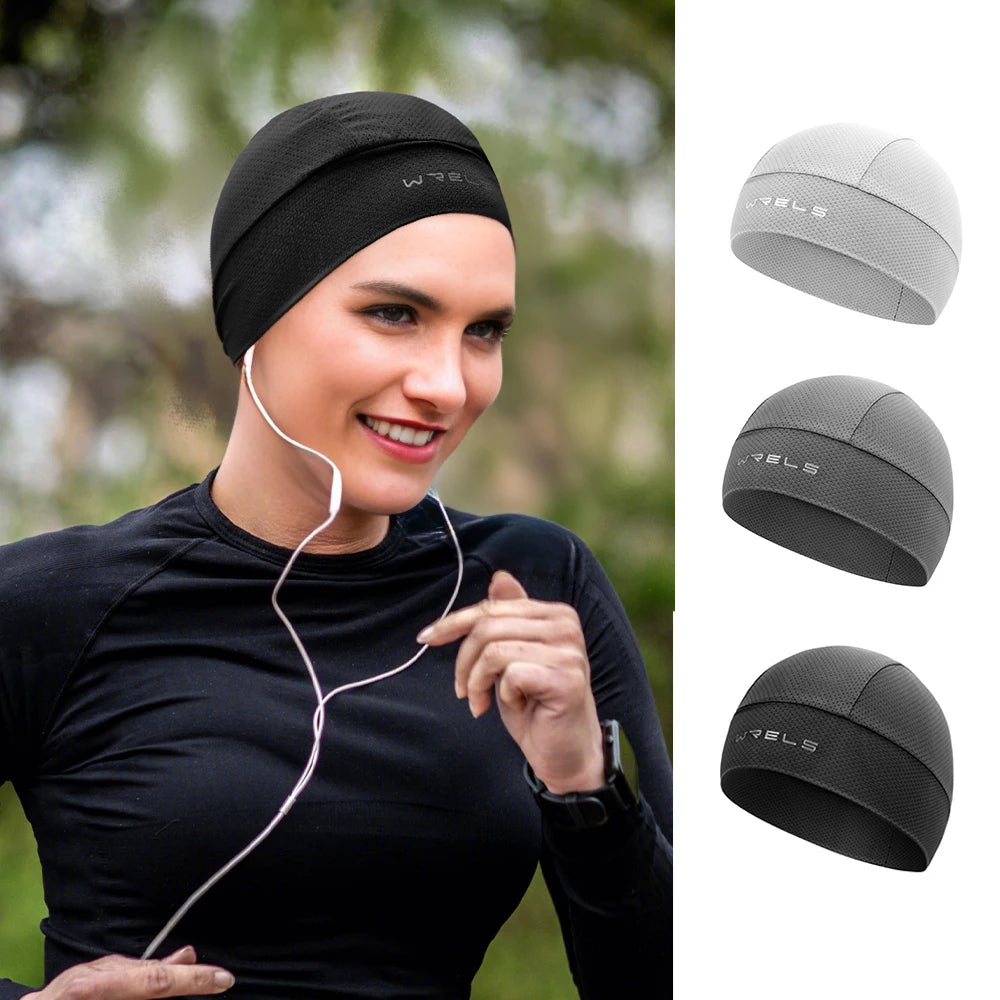 WRELS Cycling Beanie Quick Dry Breathable Sweat Absorbing Helmet Liner Cap