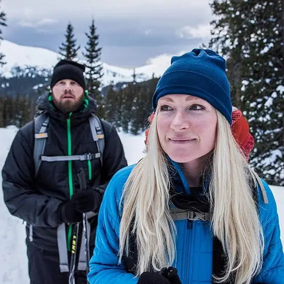 SERBEWAY Merino Wool Beanie Unisex Winter Hat for Running, Skiing & Outdoor Sports