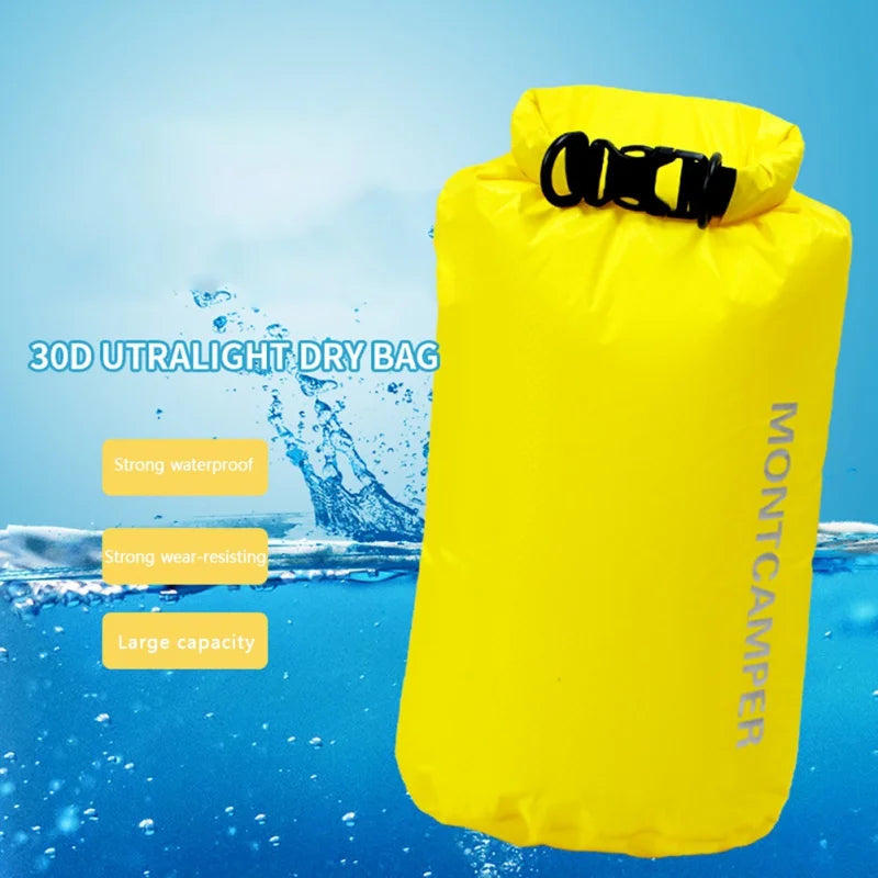 Ultralight 30D Nylon Waterproof Dry Bag 3L–35L for Kayaking, Camping & Water Sports