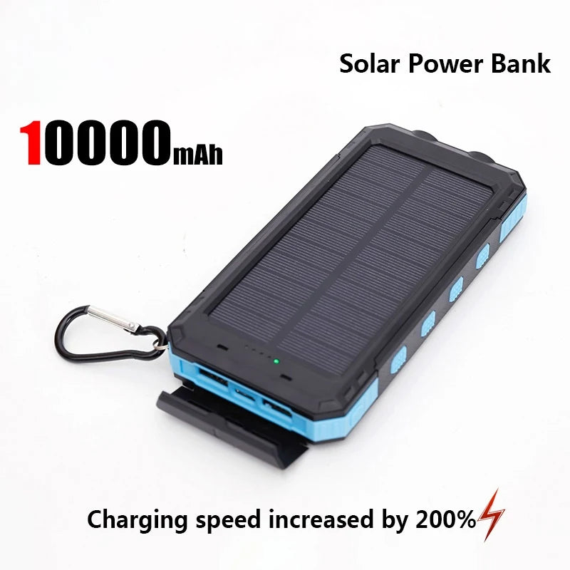 ONEPLUS 50000mAh Solar Power Bank – Fast Charge, LED Light, Outdoor USB Battery Charger