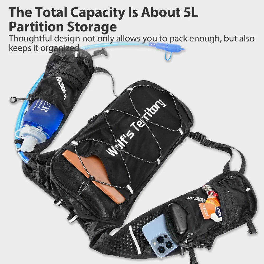 NEWBOLER Ultralight Trail Running Hydration Vest Breathable Marathon Backpack