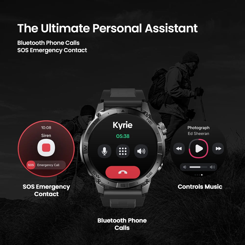 ZEBLAZE Stratos 2 Plus Smart Watch AMOLED GPS with Compass & Voice Calling