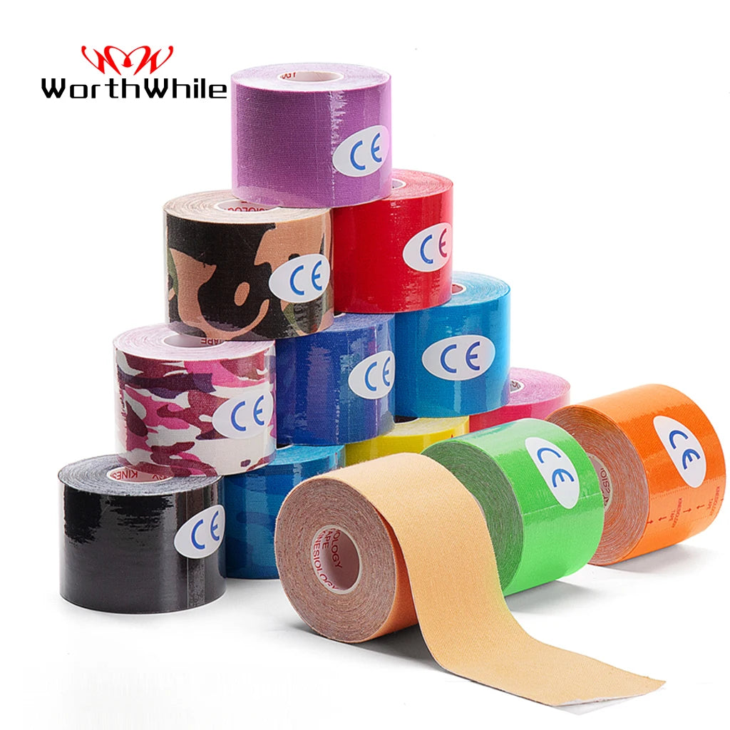 Kinesiology Tape | 5 Sizes of Elastic Athletic Recovery Tape for Muscle Support and Pain Relief