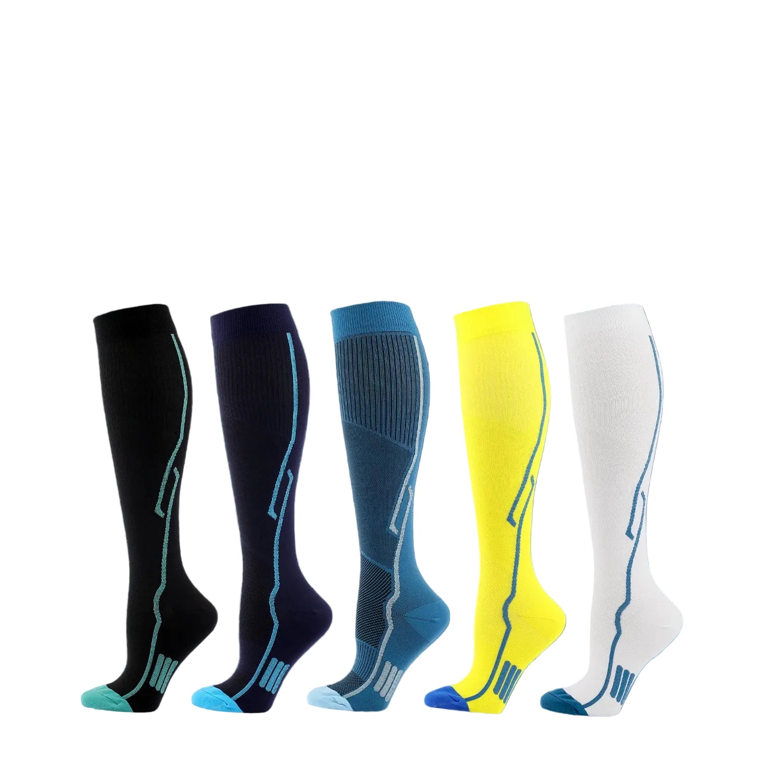 Men’s Compression Sports Socks for Running Cycling Football & Circulation Support