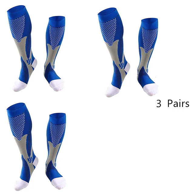 Men's Compression Socks for Running, Travel, Varicose Veins & Recovery, Breathable Support Stockings