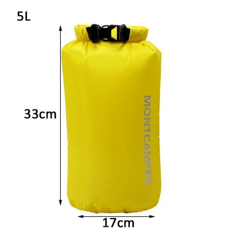 Ultralight 30D Nylon Waterproof Dry Bag 3L–35L for Kayaking, Camping & Water Sports
