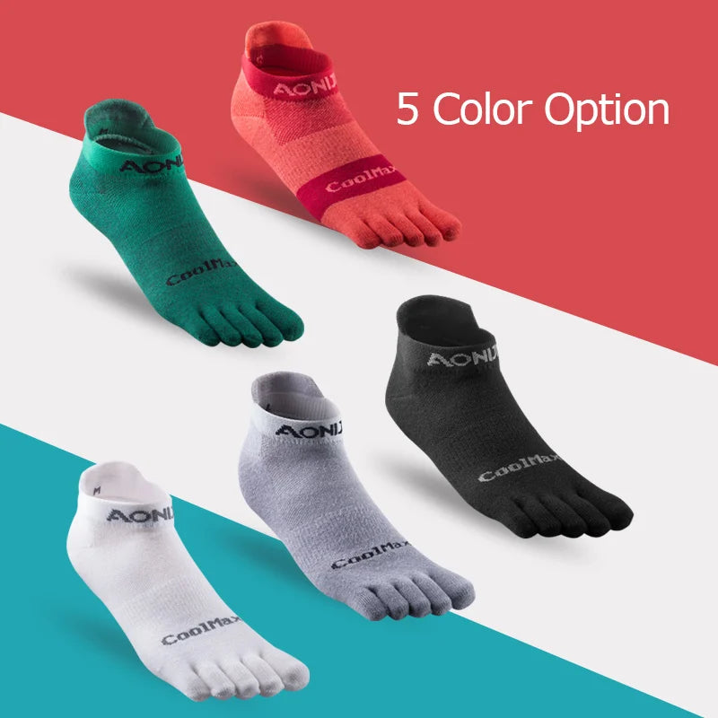 AONIJIE E4110 Lightweight Five-Toe Running Socks Low Cut Quarter Athletic Socks