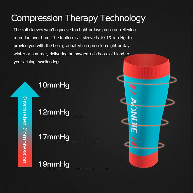 AONIJIE E4405 Compression Calf Sleeves – Knit Leg Support for Running, Hiking & Sports Recovery