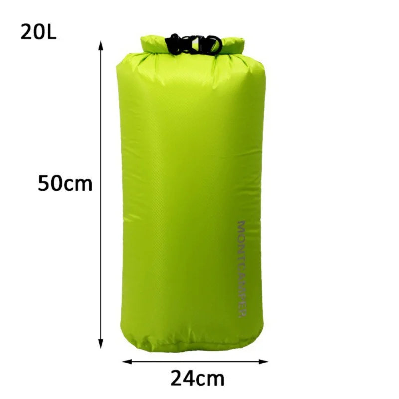 Ultralight 30D Nylon Waterproof Dry Bag 3L–35L for Kayaking, Camping & Water Sports