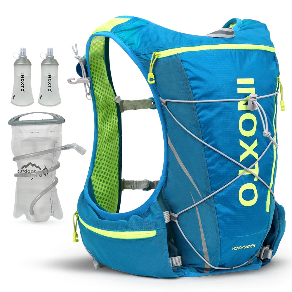 8L Hydration Running Vest Backpack with 1.5L Water Bladder & 500ml Bottles