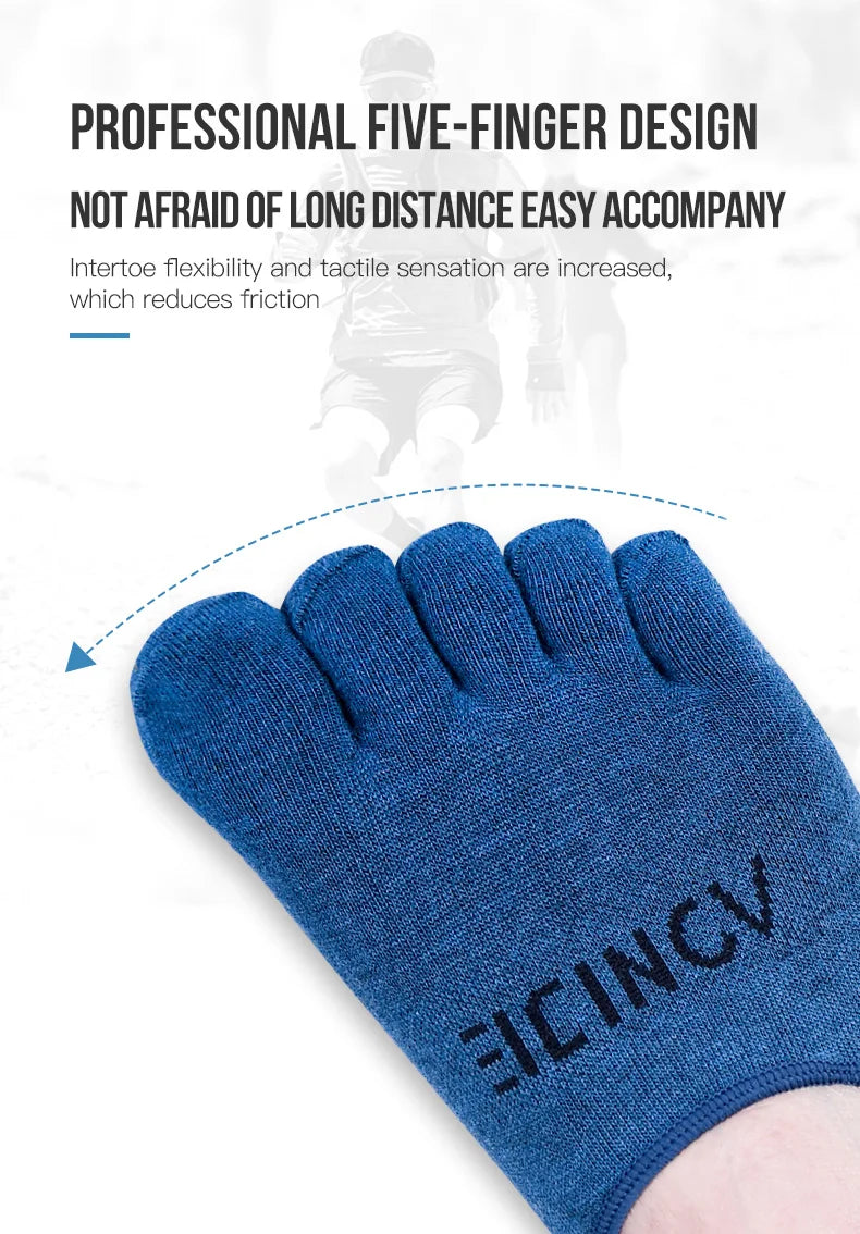 AONIJIE E4803 Sports Invisible Five Toe Running Socks Low-Cut Antiskid Liners