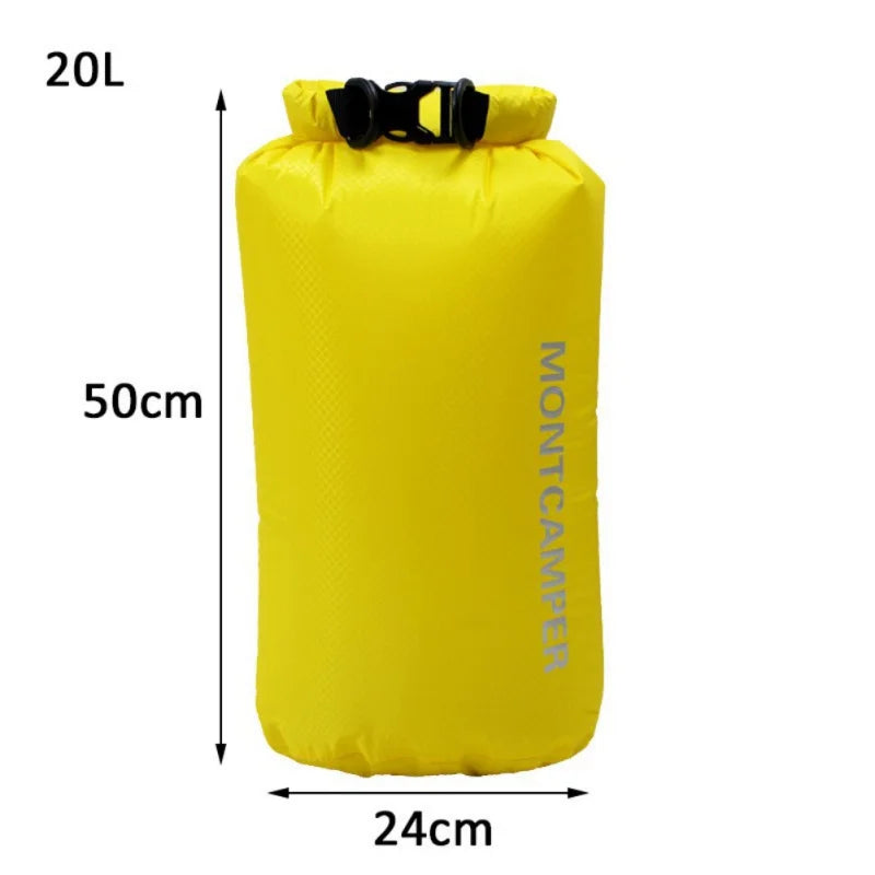 Ultralight 30D Nylon Waterproof Dry Bag 3L–35L for Kayaking, Camping & Water Sports