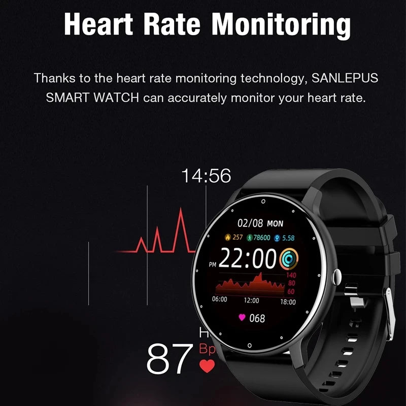 LIGE 2025 Smart Watch for Men & Women – Fitness Tracker with Heart Monitor & Notifications