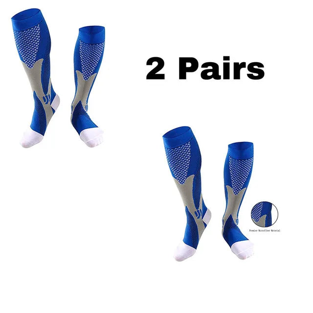 Men's Compression Socks for Running, Travel, Varicose Veins & Recovery, Breathable Support Stockings