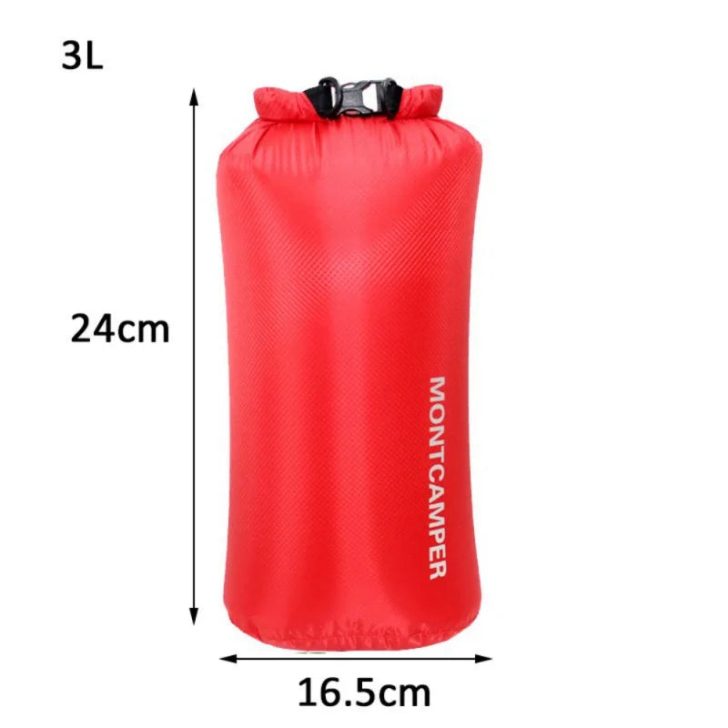 Ultralight 30D Nylon Waterproof Dry Bag 3L–35L for Kayaking, Camping & Water Sports