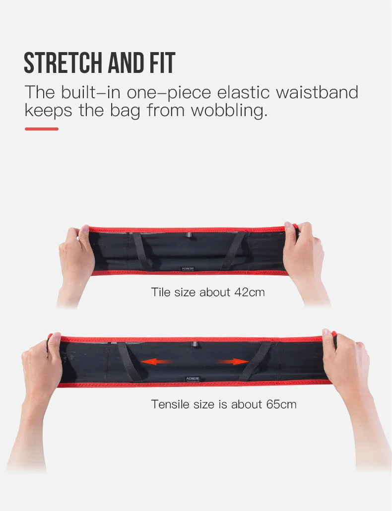AONIJIE W938S Slim Running Waist Belt Pack Hydration Travel Gym Fitness Bag