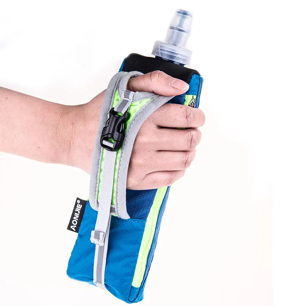 AONIJIE E908 Handheld Running Water Bottle Pack – Hydration Wrist Bag with Pocket for Storage