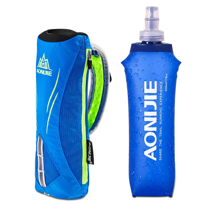 AONIJIE E908 Handheld Running Water Bottle Pack – Hydration Wrist Bag with Pocket for Storage