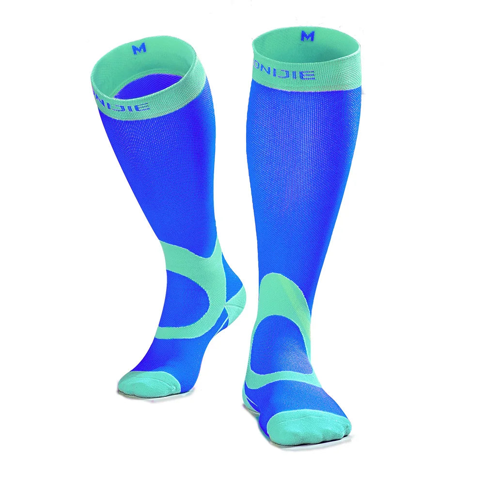 AONIJIE E4069 Compression Socks Knee-High Athletic Stockings for Running, Soccer & Cycling