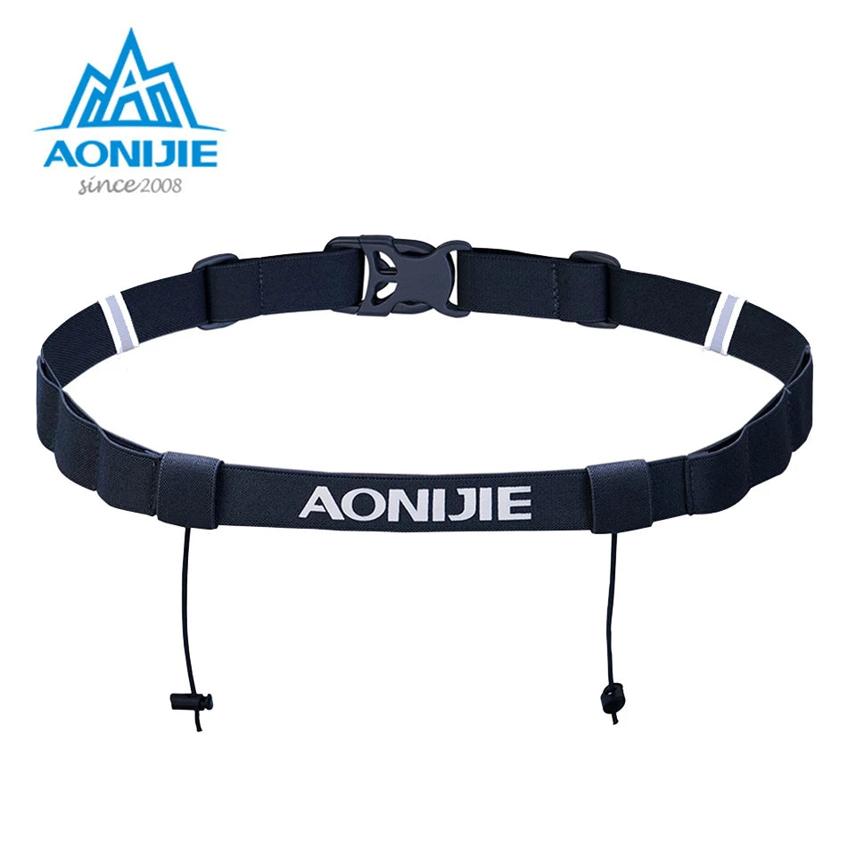 E4050 Race Number Belt with Gel Loops | Reflective Running Belt for Marathon, Triathlon & Trail