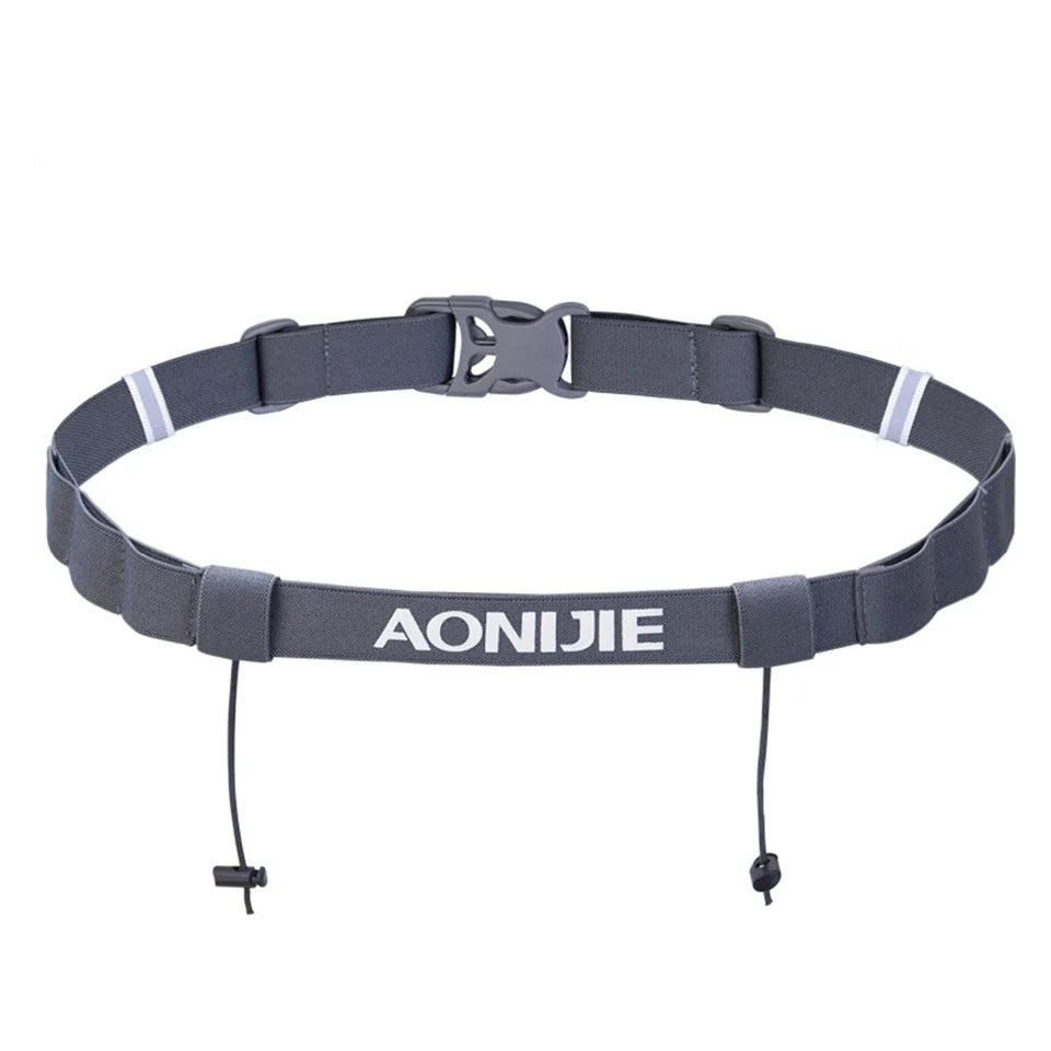E4050 Race Number Belt with Gel Loops | Reflective Running Belt for Marathon, Triathlon & Trail