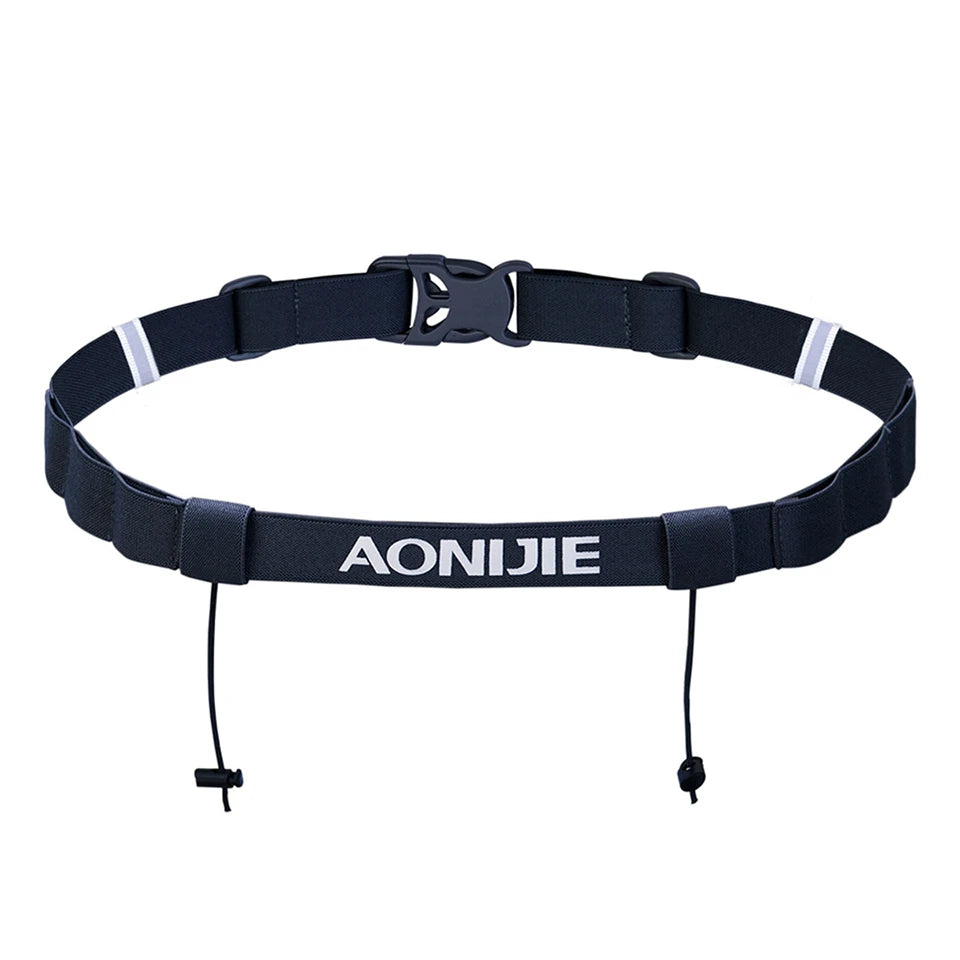 E4050 Race Number Belt with Gel Loops | Reflective Running Belt for Marathon, Triathlon & Trail