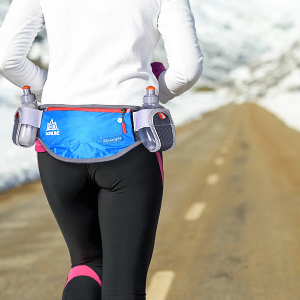 AONIJIE E882 Hydration Running Belt – Waist Bag with Phone Holder & 2×170ml Bottles