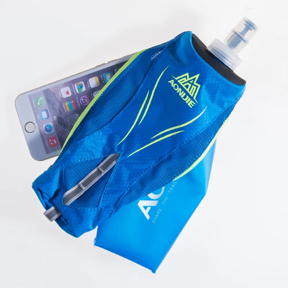 AONIJIE E908 Handheld Running Water Bottle Pack – Hydration Wrist Bag with Pocket for Storage