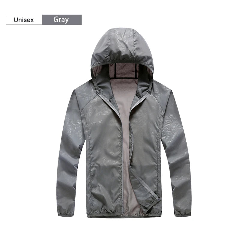 LNGXO Camping Rain Jacket – Unisex Waterproof Sun Protection Windbreaker with Pocket