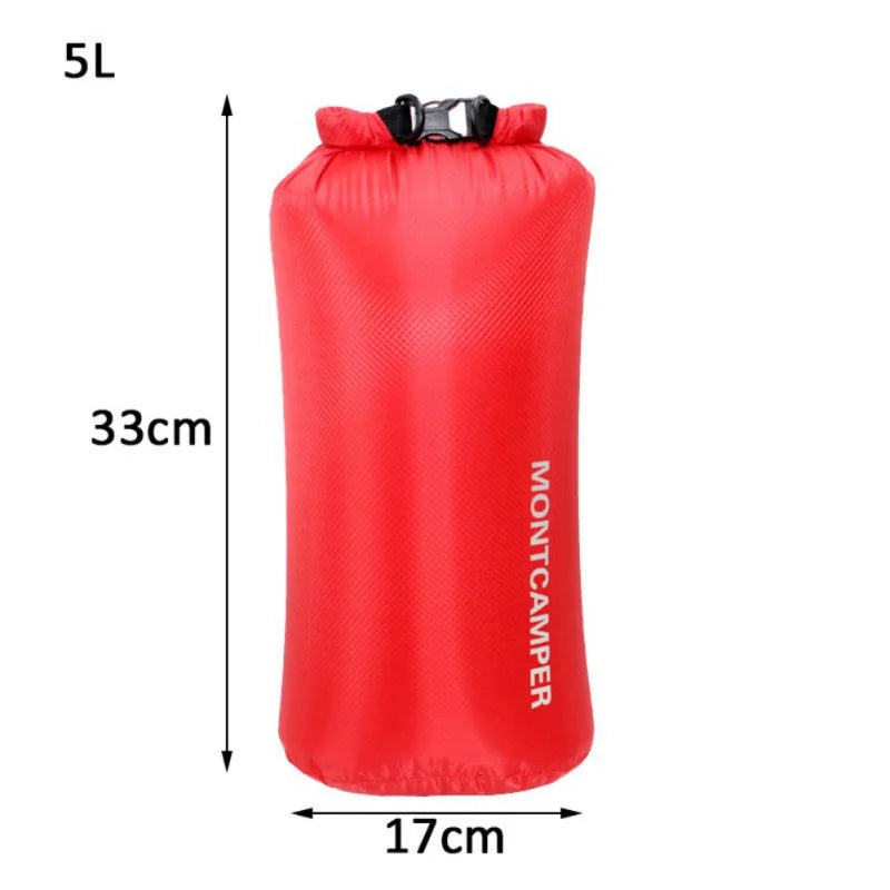 Ultralight 30D Nylon Waterproof Dry Bag 3L–35L for Kayaking, Camping & Water Sports