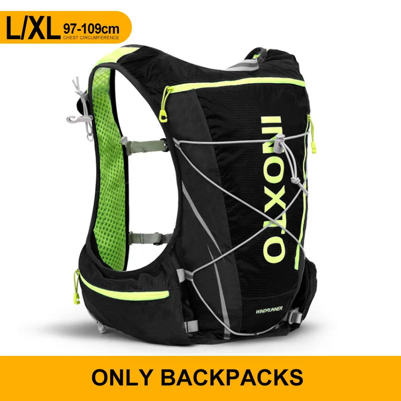 8L Hydration Running Vest Backpack with 1.5L Water Bladder & 500ml Bottles