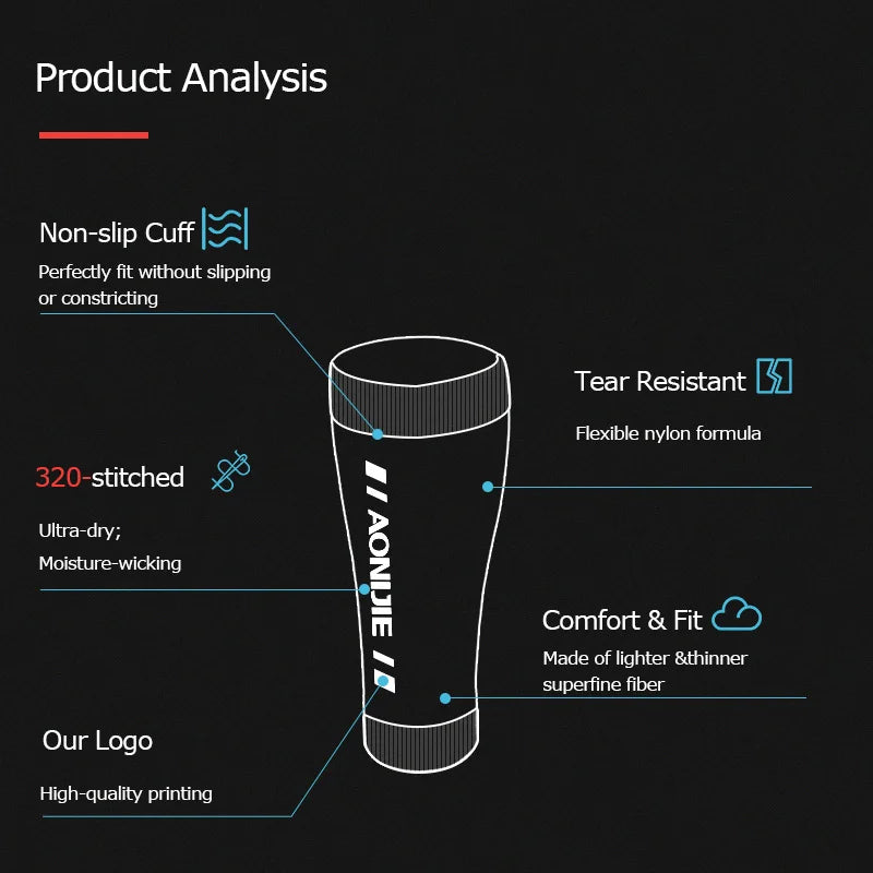 AONIJIE E4405 Compression Calf Sleeves – Knit Leg Support for Running, Hiking & Sports Recovery