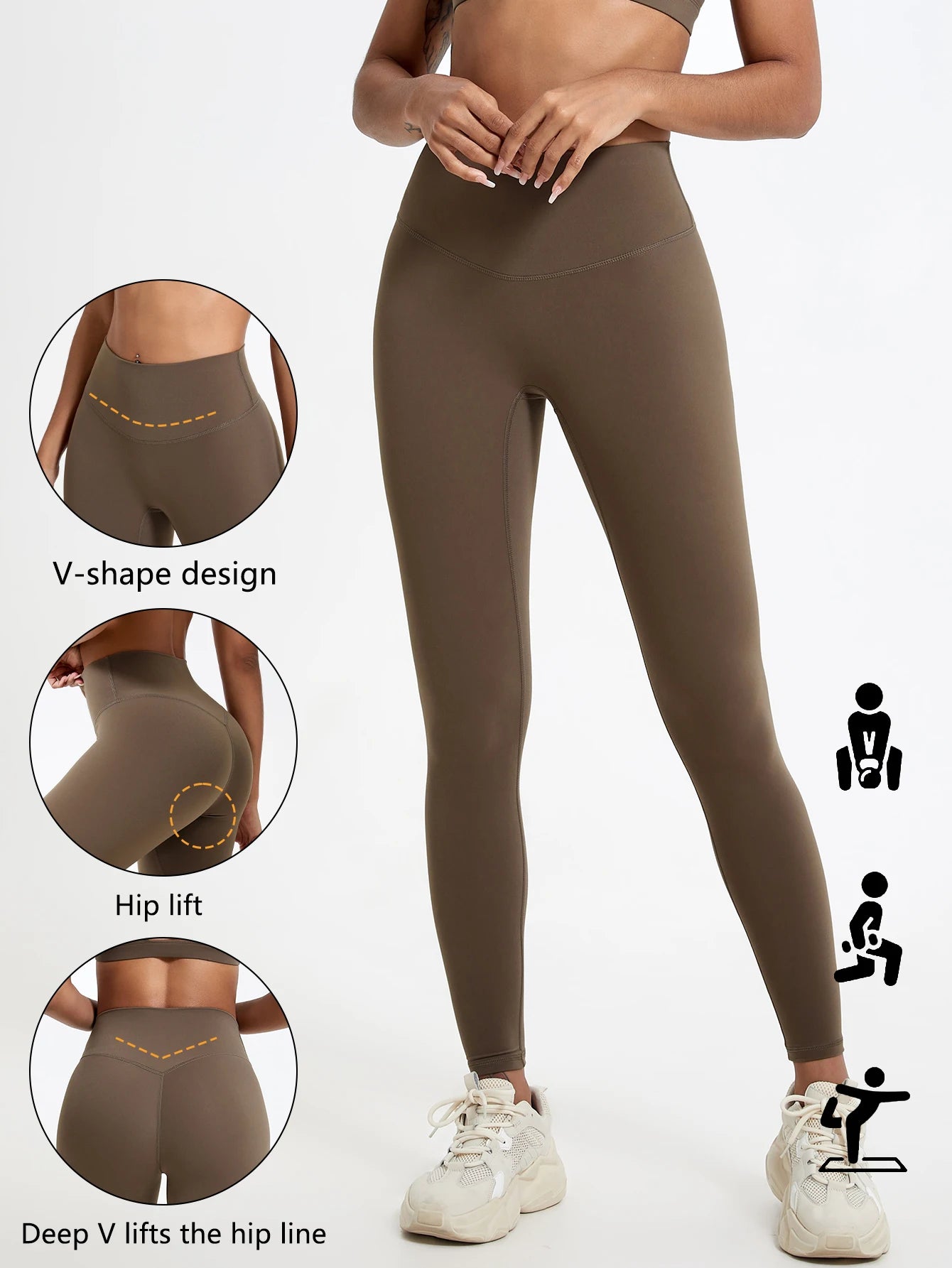 HEARUISAVY High Waist Gym Leggings Quick Dry Compression Yoga Pants Women