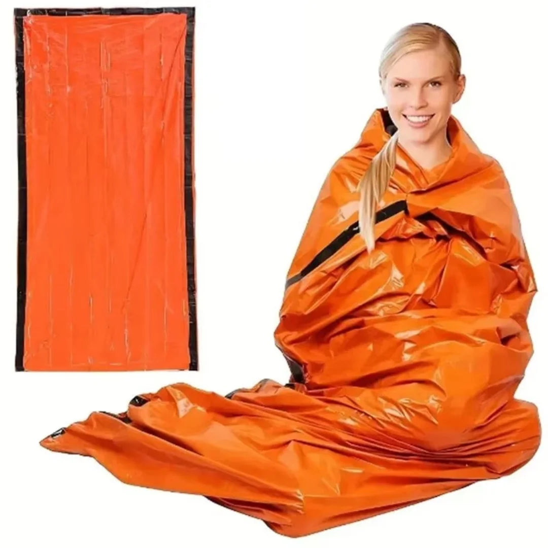 Compact Emergency Thermal Sleeping Bag Waterproof Mylar Survival Bivy