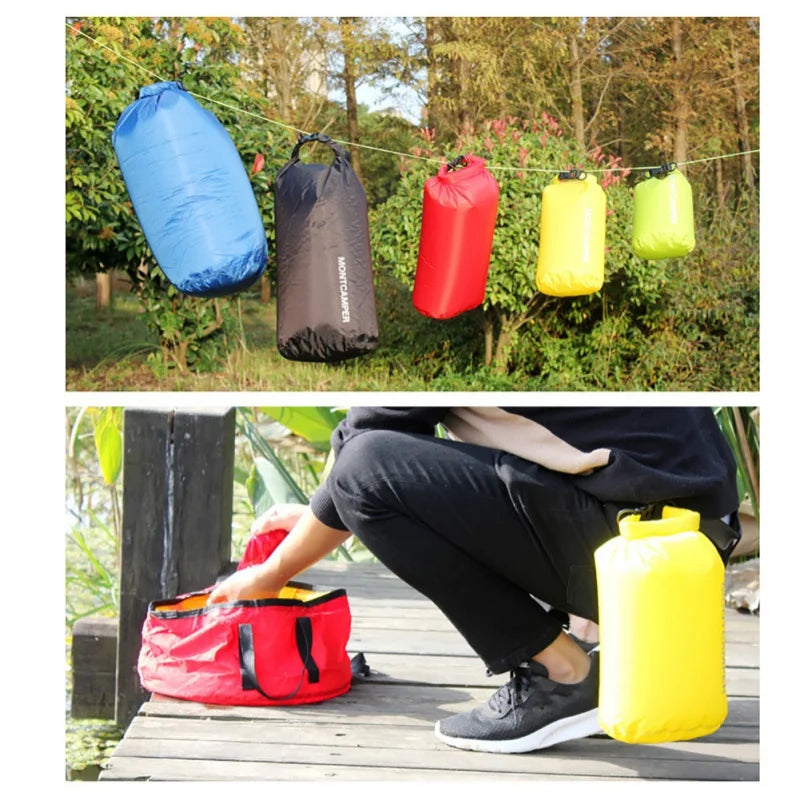 Ultralight 30D Nylon Waterproof Dry Bag 3L–35L for Kayaking, Camping & Water Sports