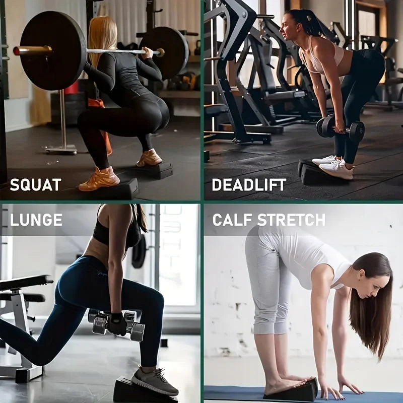 3Pcs Squat Wedge Blocks | Adjustable Non-Slip Calf Slant Board for Stretching & Foot Flexibility
