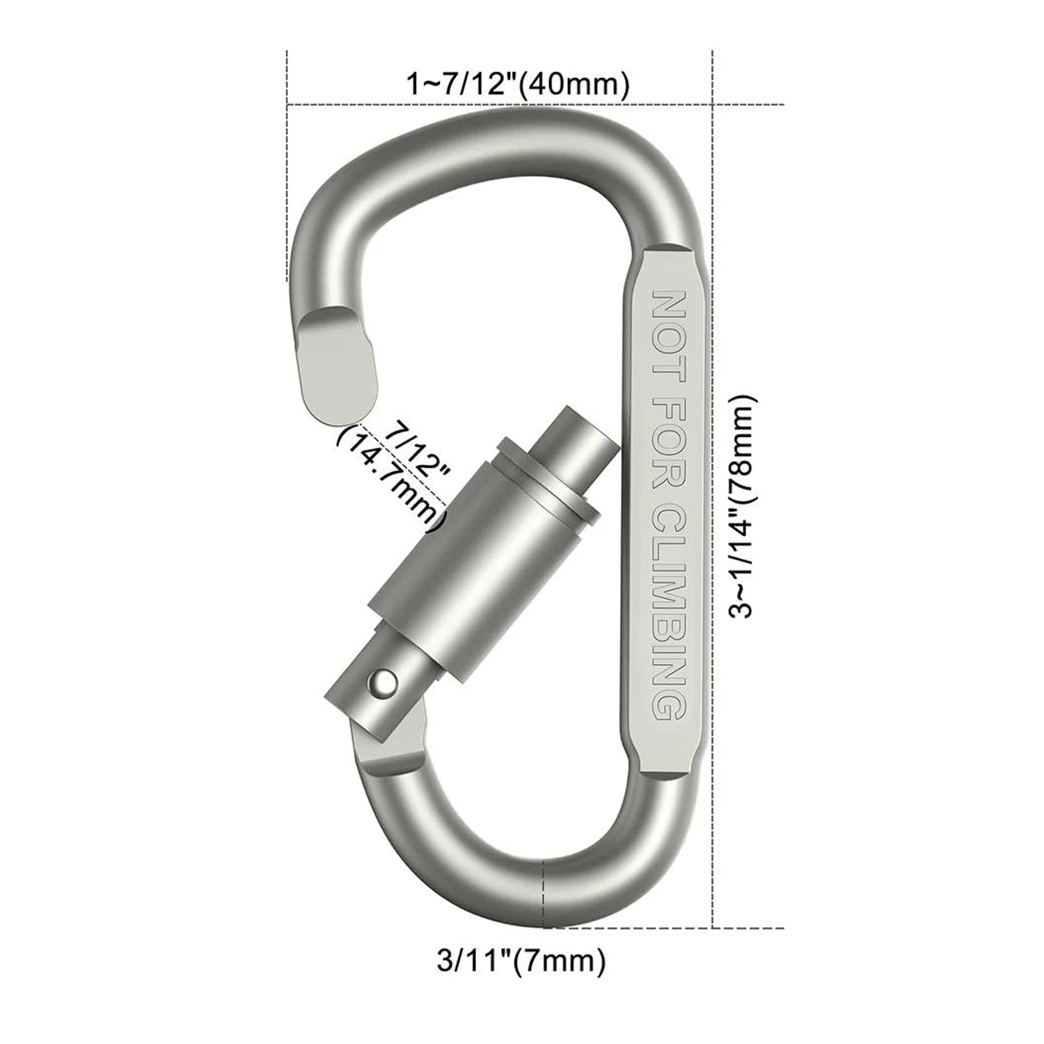 SANKE RESCUE Aluminium Carabiner Clips 4-6PCS Keychain EDC Camping Hooks