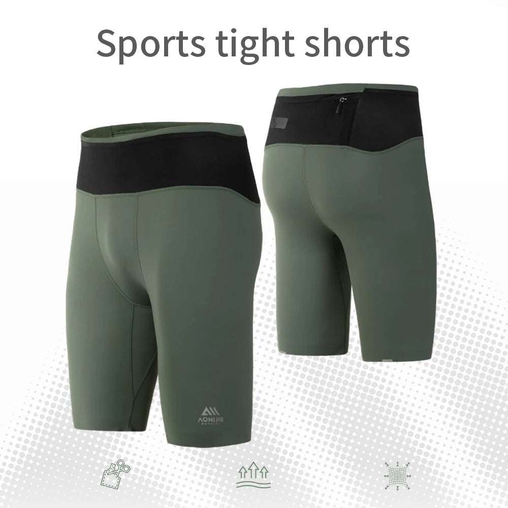 AONIJIE FM5120 Men’s Quick-Dry Compression Shorts Elastic Sports Tights