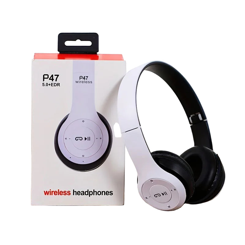 EDUP P47 Bluetooth 5.0 Wireless Headphones with Mic & Foldable Stereo Design