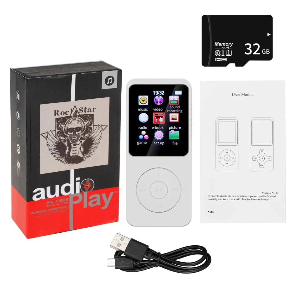 KEBIDUMEI MP3 Player Bluetooth 5.4 Portable Music Player with FM Radio and E-Book