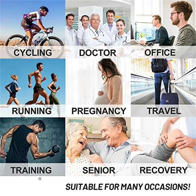 3/5/6 Pairs Compression Socks – Unisex Support for Running, Varicose Veins, Pregnancy & Sports