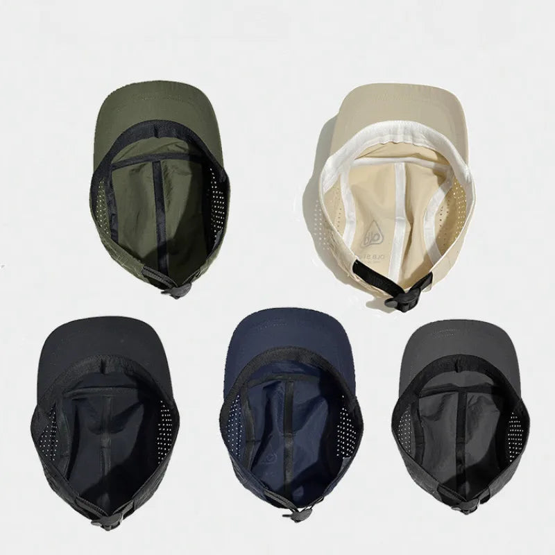 Short Brim Quick Dry Mesh Baseball Cap Lightweight UV Protection Outdoor