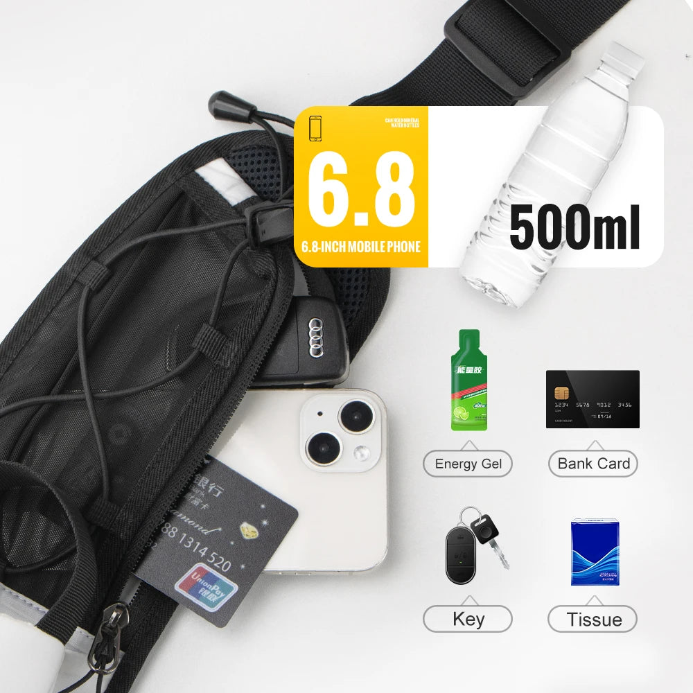 Running Waist Bag – Dual Pocket Trail Belt for Phone, Water Bottle & Essentials | WRELS