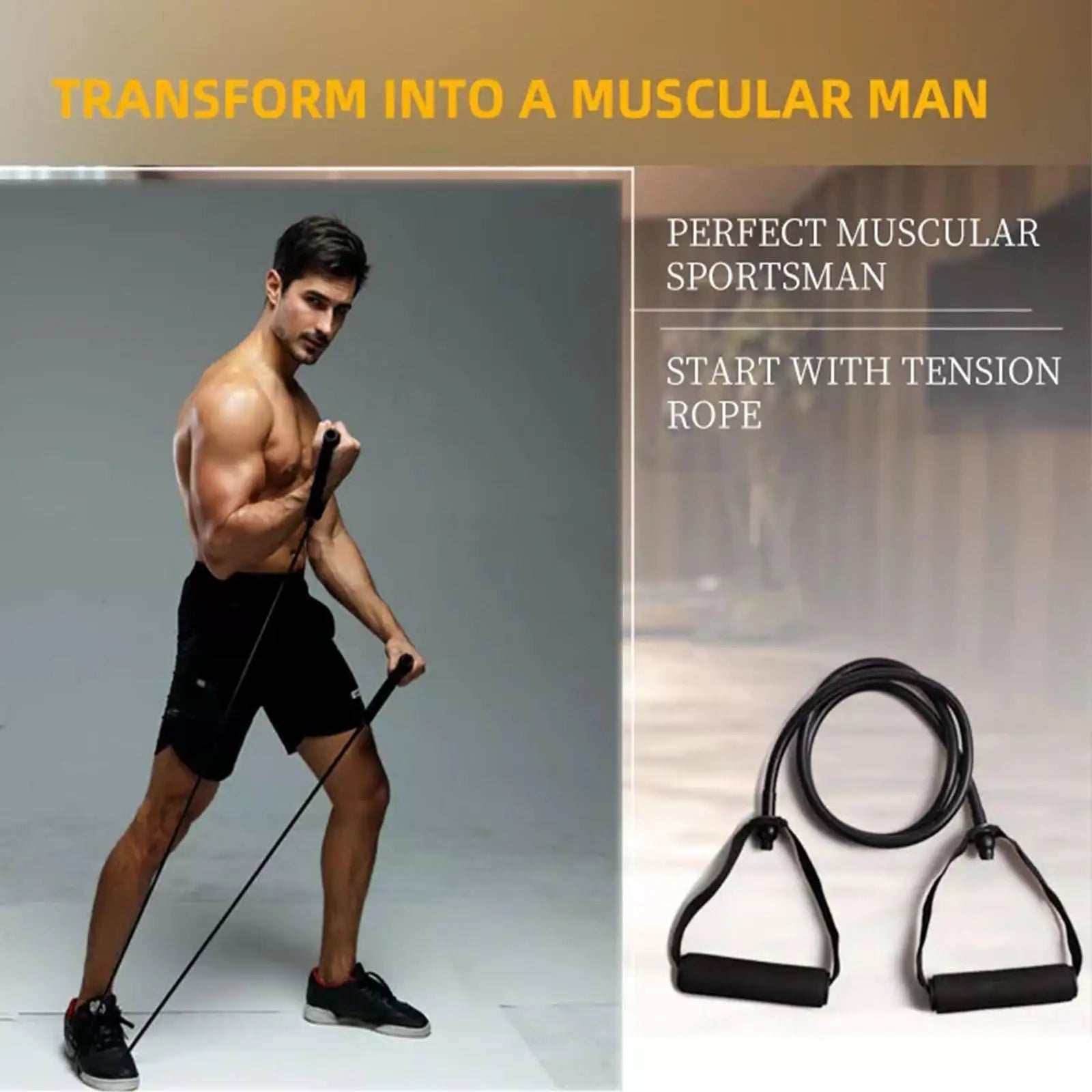 Resistance Tube Bands with Handles | Pull Rope for Strength Training, Yoga, and Full-Body
