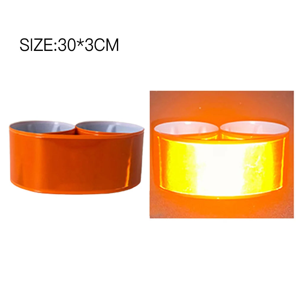 Reflective Slap Band Wristband Safety Armband for Night Running Cycling