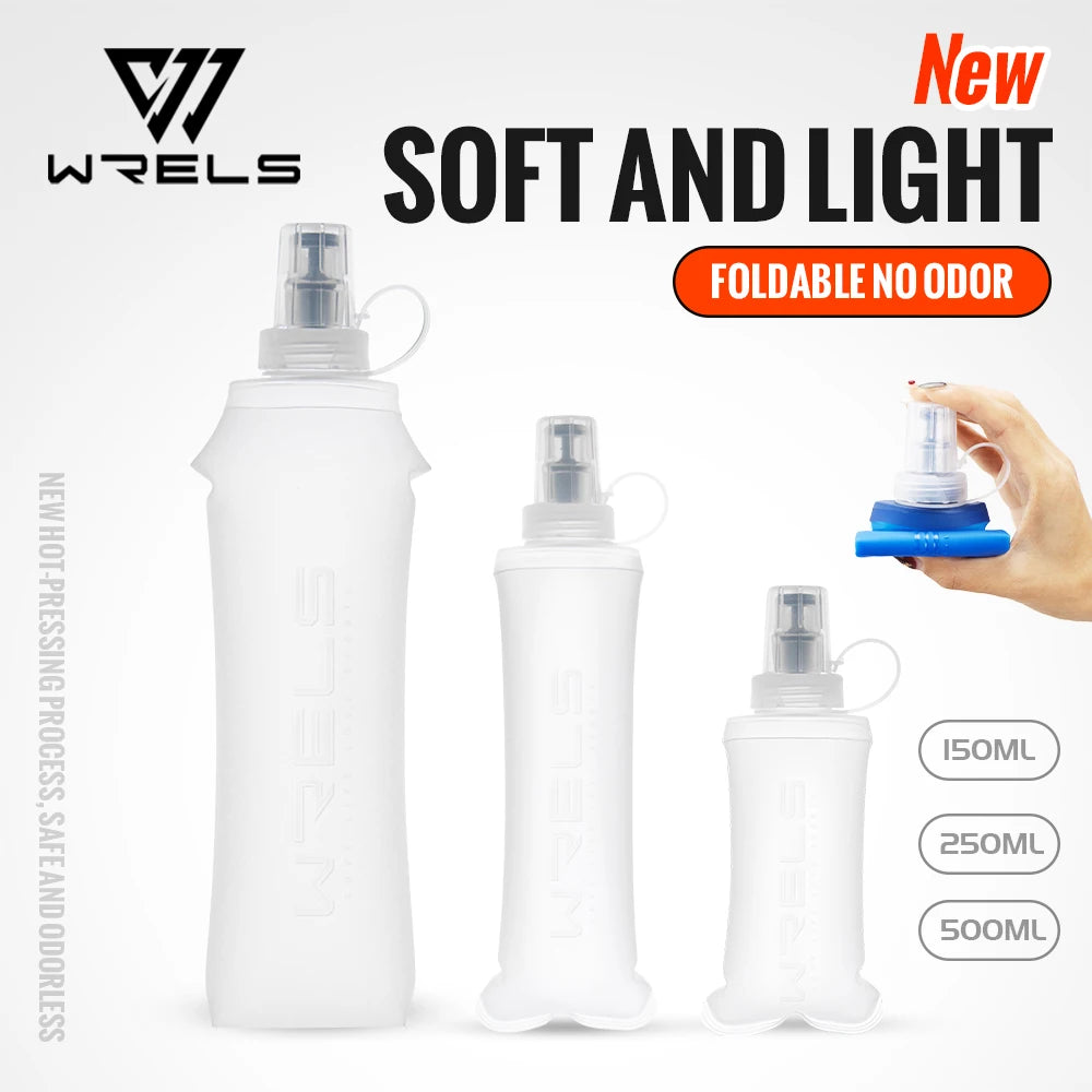 300ml Collapsible Soft Flask, BPA-Free TPU Running Water Bottle for Travel and Sport