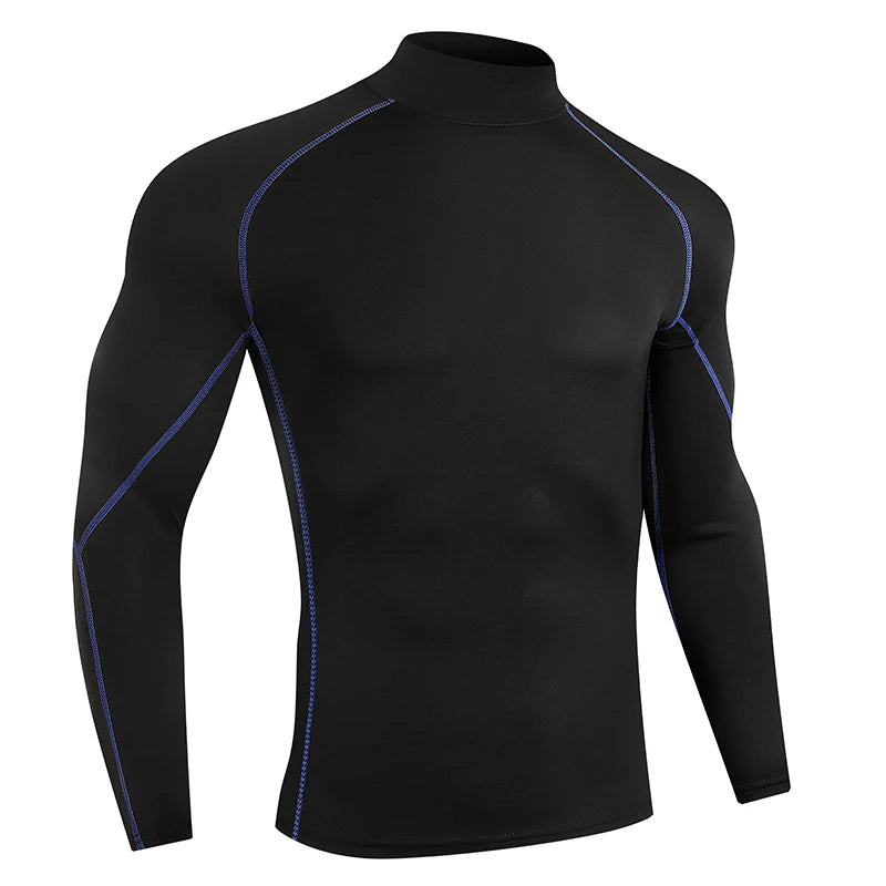 Men's Long Sleeve Compression Gym Shirt – Quick Dry Sport T-Shirt for Fitness, Running & Training