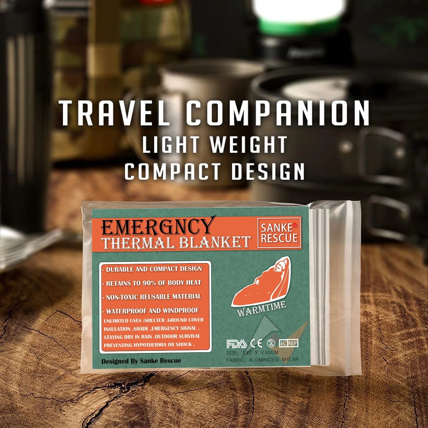 4PCS Emergency Mylar Thermal Blankets – Foil Survival Space Blanket