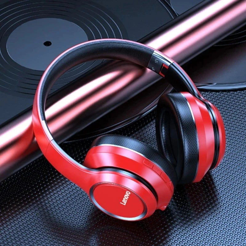 LENOVO HD200 Bluetooth Over-Ear Headphones – Foldable HiFi Gaming Headset with Noise Cancellation